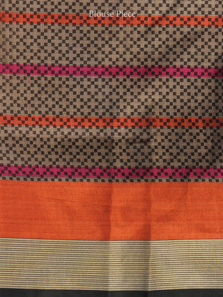 Banarasee Super Net Saree With Zari Border - Black Pink & Antique Gold - S031704441