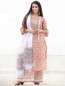 Rozana Pariza - Set of Kurta Palazzo & Dupatta - KS158A2486D