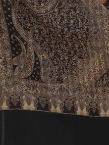 Black Beige Jamawar Needle Embroidered Woollen Kashmiri Shawl - S200506