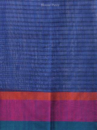 Banarasee Cotton Silk Saree With Zari Work - Electric Blue Pink & Gold - S031704381