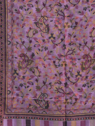 Mauve Mustard Kani Jamawari Pure Cashmere Wool Stole - S200544
