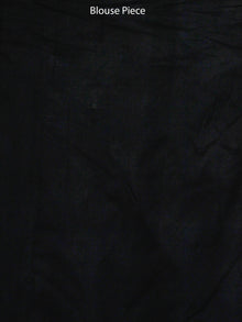 Red Black Grey White Double Ikat Handwoven Mercerised Cotton Saree - S031703549