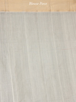 Beige Golden Handloom Mangalagiri Cotton Saree With Zari Border - S031703691
