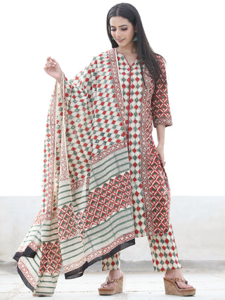 Bahaar Sitara - Set of Kurta Pants & Dupatta - KS78D2470D