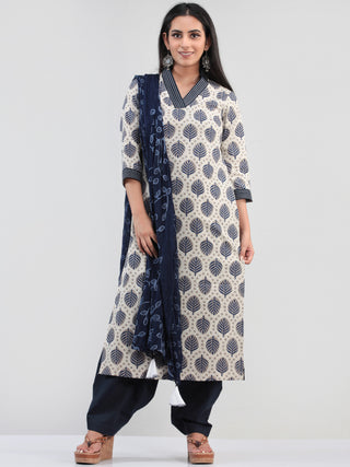 Bahaar Nabela - Set of Kurta Salwar Pants & Dupatta - KS18C872D