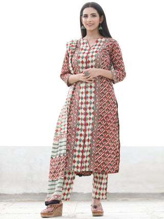 Bahaar Sitara - Set of Kurta Pants & Dupatta - KS78D2470D