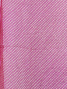 Pink White Kota Doria Cotton Hand Block Printed Dupatta  - D04170676