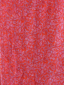 Red Lilac Georgette Hand Block Printed Dupatta  - D04170681