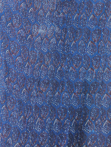 Indigo Rust Georgette Hand Block Printed Dupatta  - D04170683
