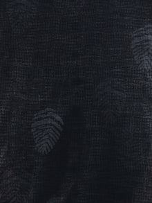 Black Red Kota Doria Cotton Hand Block Printed Dupatta  - D04170353