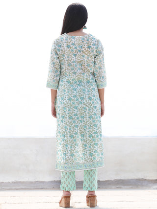 Jashn Zafrah - Set of Kurta Pants & Dupatta - KS59E2499D