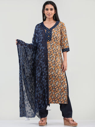 Bahaar Diwa - Set of Kurta Salwar Pants & Dupatta - KS20B1362D