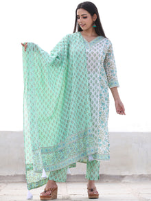 Jashn Diwa - Set of Kurta Pants & Dupatta - KS59D2499D