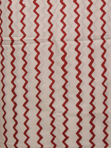 Black White Maroon Ivory Hand Block Printed Cotton Suit-Salwar Fabric With Cotton Dupatta - S1628192