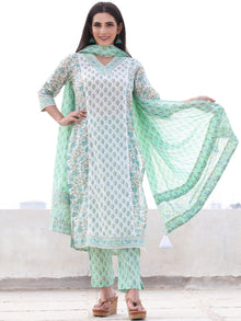 Jashn Diwa - Set of Kurta Pants & Dupatta - KS59D2499D