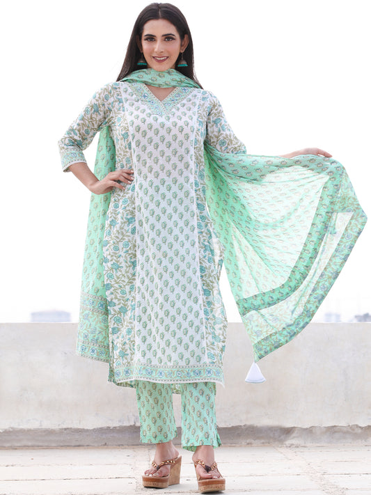 Jashn Diwa - Set of Kurta Pants & Dupatta - KS59D2499D