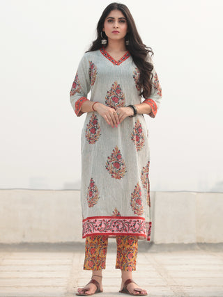 Jashn Nazira - Set of Kurta Pants & Dupatta - KS54D2359D