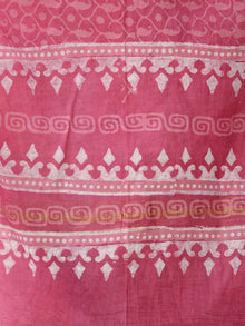 Pink Ivory Chanderi Hand Block Printed Dupatta - D04170540