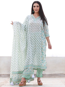 Jashn Zafrah - Set of Kurta Pants & Dupatta - KS59E2499D