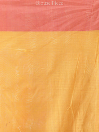 Banarasee Super Net Saree With Zari Work - Yellow Pink & Gold - S031704311