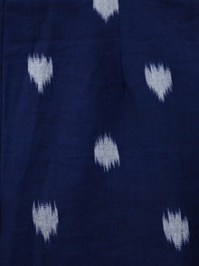 Navy Blue Ivory Hand Woven Ikat Cotton Pants - P11F1574