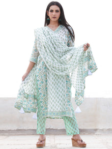 Jashn Zafrah - Set of Kurta Pants & Dupatta - KS59E2499D