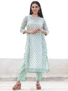 Jashn Zafrah - Set of Kurta Pants & Dupatta - KS59E2499D