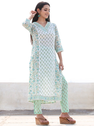 Jashn Zafrah - Set of Kurta Pants & Dupatta - KS59E2499D
