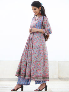 Rozana Samina - Set of Pleated Kurta Palazzo & Dupatta - KS160A2479D
