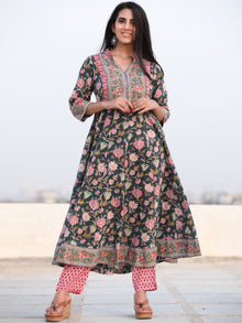 Jashn Manal - Set of Anarkali Kurta Pants & Dupatta - KS25F2388D