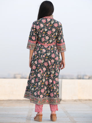 Jashn Manal - Set of Anarkali Kurta Pants & Dupatta - KS25F2388D