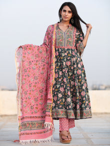 Jashn Manal - Set of Anarkali Kurta Pants & Dupatta - KS25F2388D