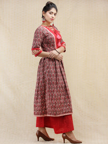 Rozana - Hand Block Printed Anarkali Kurta Palazzo Set - SS02F2006