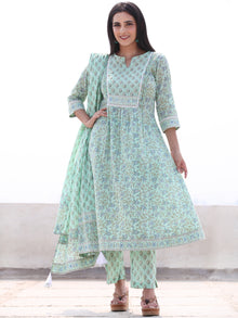 Jashn Nazila - Set of AnarKali Kurta Pants & Dupatta - KS57F2499D