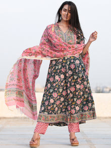 Jashn Manal - Set of Anarkali Kurta Pants & Dupatta - KS25F2388D