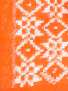 Orange - Telia Rumal Handloom Cotton Pochampally Double Ikat Saree 14