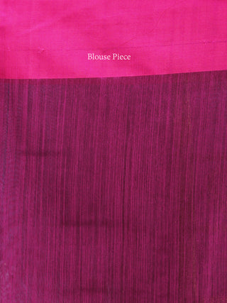 Banarasee Cotton Silk Saree With Zari Work - Onion Pink & Gold - S031704405