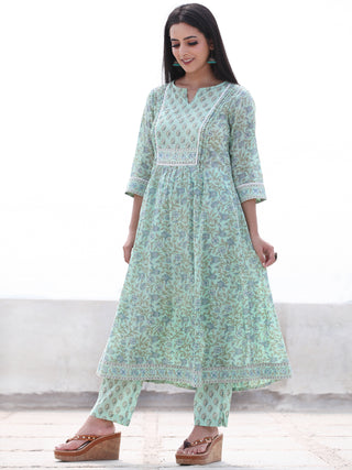 Jashn Shabira - Set of AnarKali Kurta Pants & Dupatta - KS57G2499D
