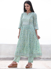 Jashn Shabira - Set of AnarKali Kurta Pants & Dupatta - KS57G2499D