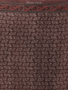 Kashish Beige Black Ajrakh Hand Block Printed Modal Silk Saree - S031704448