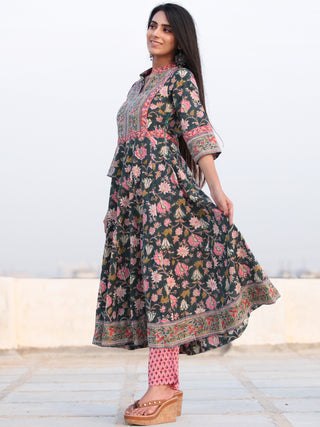 Jashn Manal - Set of Anarkali Kurta Pants & Dupatta - KS25F2388D