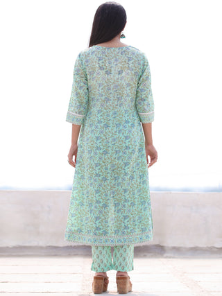 Jashn Shabira - Set of AnarKali Kurta Pants & Dupatta - KS57G2499D
