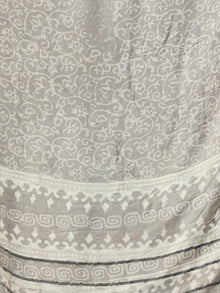 Kashish Ivory Cotton Silk Hand Block Printed Dupatta  - D04170517