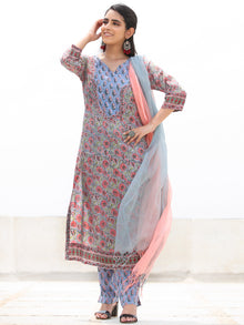 Rozana Aima - Set of Kurta Pants & Ombre Dupatta - KS139A2479D