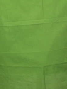 Indigo Ivory Lime Green Hand Shibori Dyed Chanderi Kurta & Chiffon Dupatta With Cotton Salwar Fabric Set of 3- S1628219