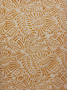Ivory Yellow Pink Hand Block Printed Cotton Suit-Salwar Fabric With Chiffon Dupatta (Set of 3) - S16281284