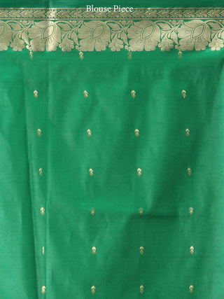 Banarasee Art Silk Saree With Zari Work - Red Green Gold- S031704362
