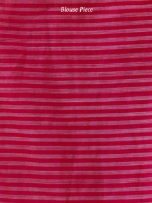 Purple Beige Handloom Mangalagiri Cotton Saree With Zari Border - S031703857