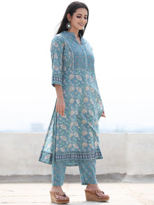 Jashn Nahiza - Set of Kurta Pants & Dupatta - KS61B2500D