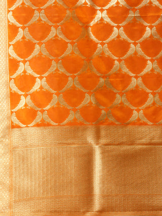 Banarasi Kanni Silk Dupatta With Zari Work - Mustard Yellow & Gold - D04170879